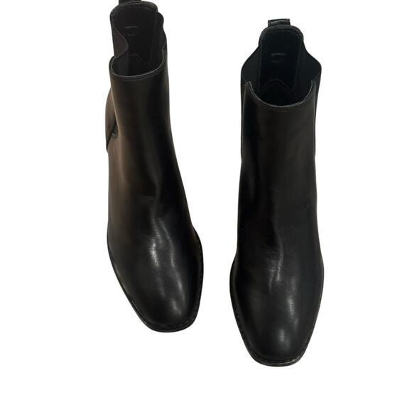 J. Crew Leather Chelsea Elastic Ankle Booties Round Toe Black Size US 8.5 NWOB - Picture 8 of 13